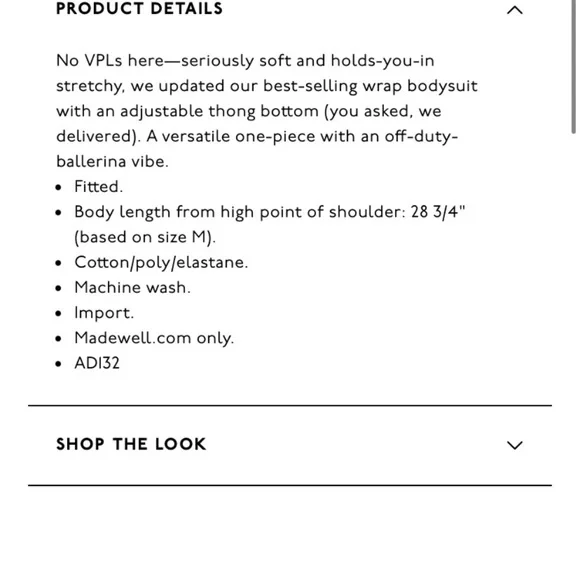 Madewell wrap thong bodysuit - Picture 2 of 3